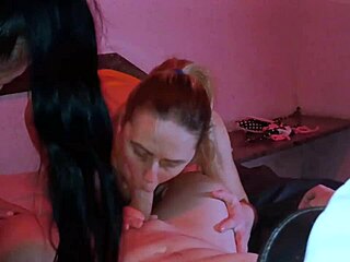 Captain's Monster Cock Enjoys Blowjobs from Busty Bisexual Hotties in Swing House