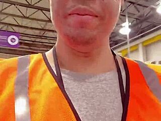 Asian Solo Amateur Walks About During Work Publicly