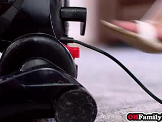 two hot stepmoms on one lucky stepson and guy enjoyed pov double blowjob