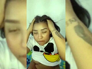 Tired Colombian Brunette Wife Blows Neighbor's Big Cock Desperately Now!