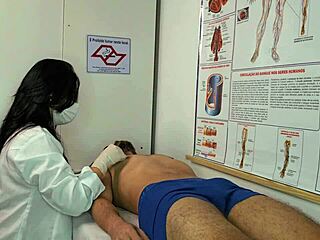 Nurse Excited By Patient's Huge Erection In Hospital