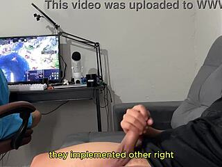 Latina Brunette Pornstar Gives Risky Handjob in Homemade Femdom Scene, Will She Notice English Subtitles?