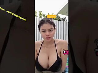 Ana Jalandoni posing in a bikini downblouse style