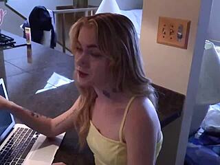 sage fox fucks stepdad while away, brogan creampies her