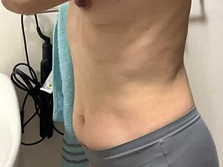 JUNE 15 2025 AFTER SHOWER WITH WIFE I HAD SEX PINCHED AND LICKED HER HARD NIPPLES