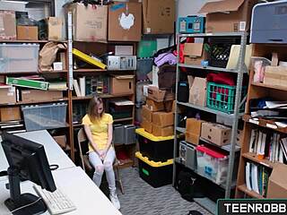 Teenrobbers com catarina petrov shoplifter enjoys pussy eaten out in garage!