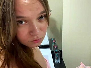 did stepbrother spy on stepsister in shower? she let him fuck her