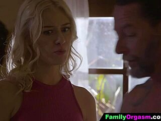 Familyorgasm - raunchy step daughter tempts her stepdad in the bedroom