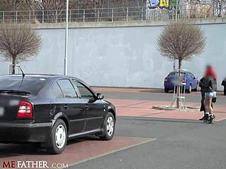 Deviante - gas station glory hole rough fuck for big tits babe with red hair