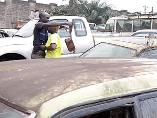 the mechanic makes me squirt his cock deep in my ass while troubleshooting my vehicle at the garage with his long cock