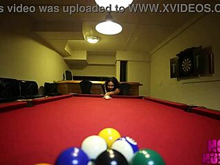 Petite black teen fucked on pool table