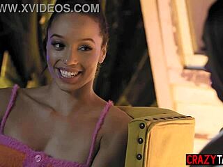 Alexis Tae, a sexy black lesbian teen, licks Ana Foxxx's ebony MILF pussy.