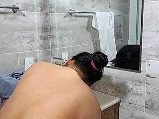 Stepmom enjoys a delicious DOGGY STYLE FUCK bent over pussy!