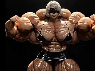 2B Grows To Muscular Giantess Pump Factory!