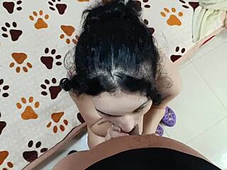 le follo duro el coño a mi hermanastra a lo perrito hasta correrme dentro - pov creampie en español