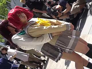 girls cosplaying love live sunshine characters in costumes