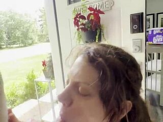 Public Exposure in Front Doorway