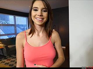 Petite Step Sis Fucks Bro For Booze