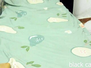 fucking white girl with blue eyeglasses in bedroom