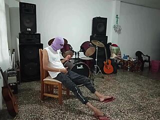 Sexy music teacher teases horny student with curves