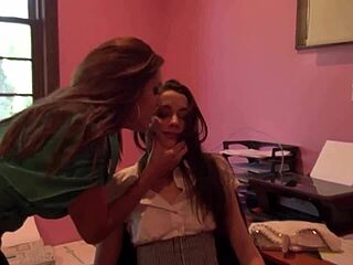 Oh, busty francesca moans as lesbian milf licks her pussy!