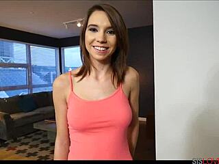 Petite Step Sis Fucks Bro For Booze