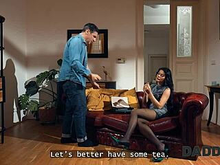 Daddy4k Hot Gf Quietly Cheats While I Watch Tv