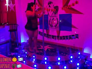 i see the playboy bunny saying happy halloween on the runway, her beautiful chapina