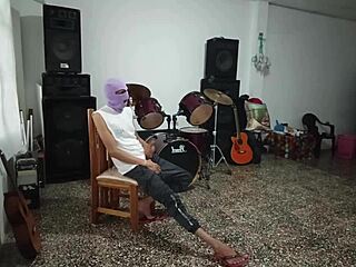 Sexy music teacher teases horny student with curves