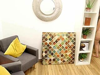 Behind the scenes, a classy instructor demonstrates squirting techniques with filthy passion