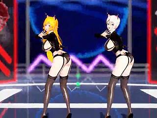 killer lady in black transparent lingerie from food wars