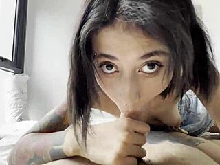 co-worker giving a hot blowjob i came a lot in her mouth. blonde teen cum in mouth dorm.