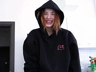 red-haired beauty's mind-blowing blowjob positions at home