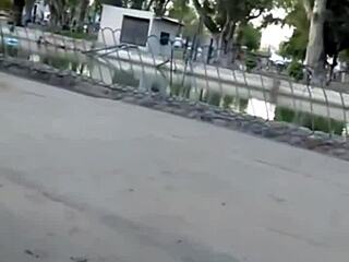 Petite 18+ Teen College Girl Causes Scandal With Public Park Exhibitionism!