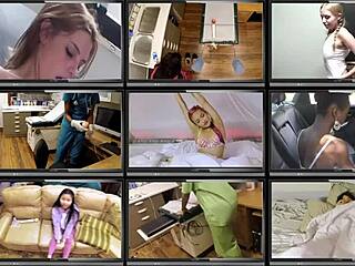 she masturbates backstage with giggles and moans