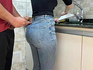 Maid Gets Cum On Her Ass Wearing Jeans Free Use