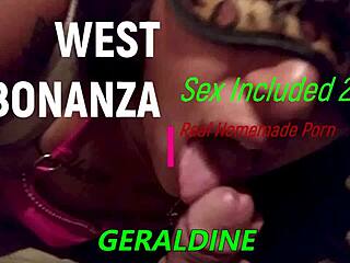 Geraldine sucks my cock in the DJ booth, cum in her mouth