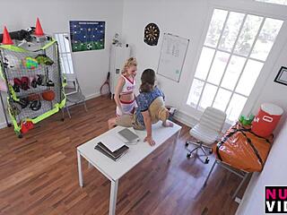 Cheerleader Caught By Coach Not Wear Panties!