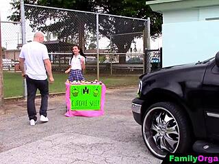 step brother feels intense passion stacking his little school stepsister after she sells cupcakes, leading to orgasm
