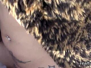 feeling teased, the czech teen gets rode in pov at the mall.