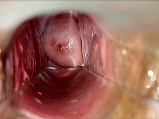 Horny Woman Experiences Pulsating Orgasm Inside Her Vagina With Speculum