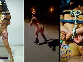 In this bdsm session, samantha the slut is exercised and humiliated as a bound prostitute