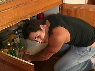 Fucking Black MILF Wife In The Kitchen