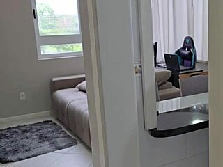 step-sister decided to surprise her bf but stpbro fucked her ass first