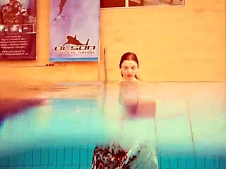 I saw hot underwater teen marketa in bikini at the pool, shes so petite and sexy