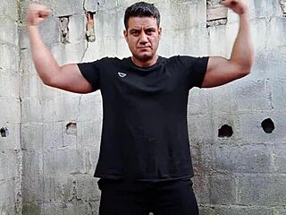 YURI GAÚCHO BRAZILIAN BEAR POUNDS HUGE COCK IN HAIRY SOLO FETISH