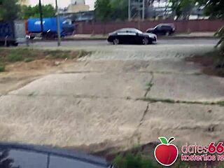 Naughty teen Lullu Gun banged in car by stranger POV