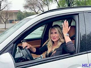 pickup milftrip busty blonde milf deepthroats monster cock before hardcore titty fuck cumshot