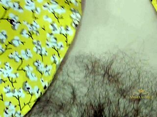 angela milf jerks hairy pussy waiting for young cock doggystyle