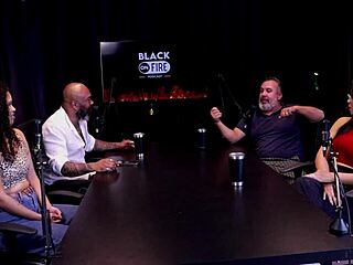 Ted's passenger enjoys foursome in car with trans and man